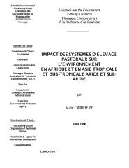 m.carriere - impact des systèmes d’élevage pastoraux sur l’environnement en afrique et en asie tropicale et subtropicale aride et subaride.pdf