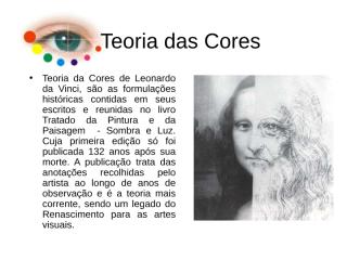 Teoria Das Cores (Leonardo Da Vinci).ppt